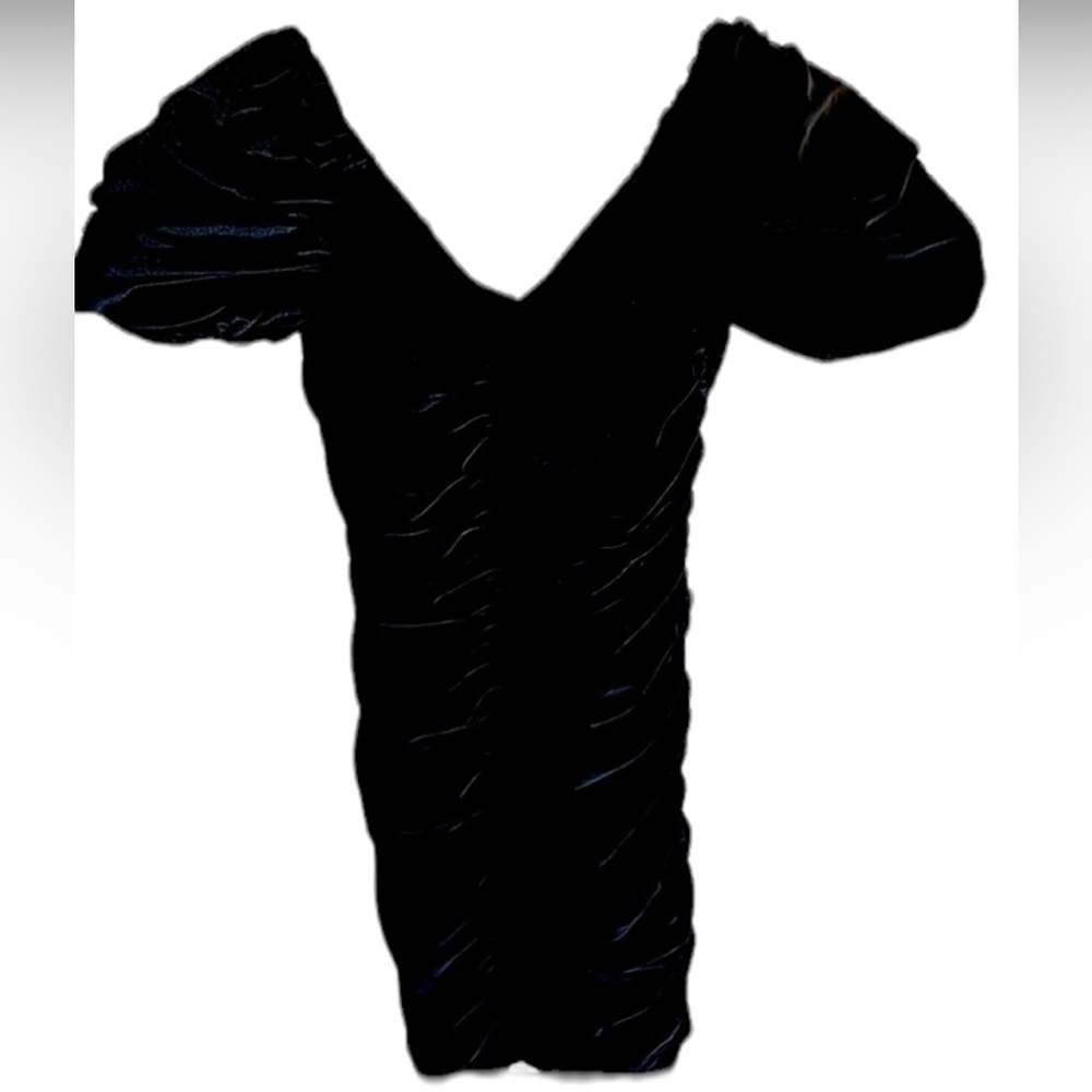 Hutch velvet ruched puff sleeve cocktail dress NWT - Picture 3 of 14
